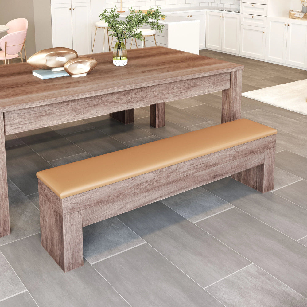 SwayLiving Bonker Storage Bench (Set of 2) Brown BENCHES
