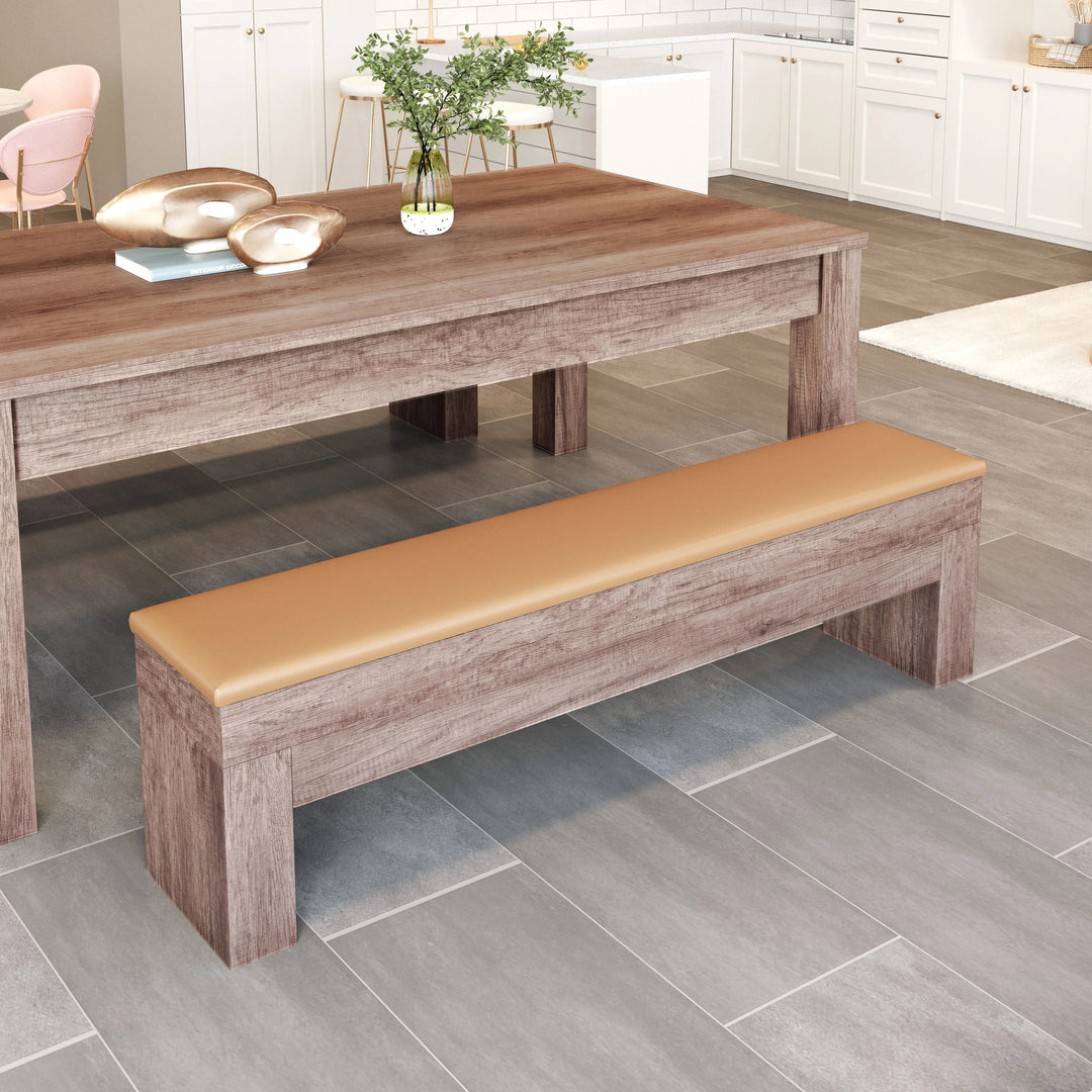 SwayLiving Bonker Storage Bench (Set of 2) Brown BENCHES
