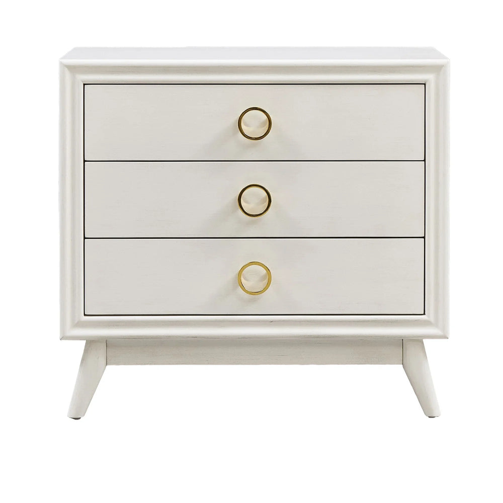 SwayLiving 3 Drawer Chest With Brass Rings NIGHTSTANDS
