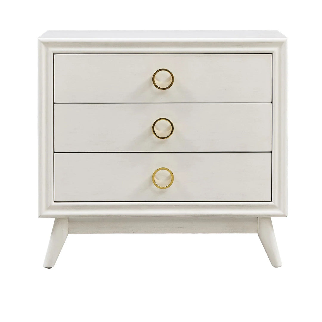 SwayLiving 3 Drawer Chest With Brass Rings NIGHTSTANDS