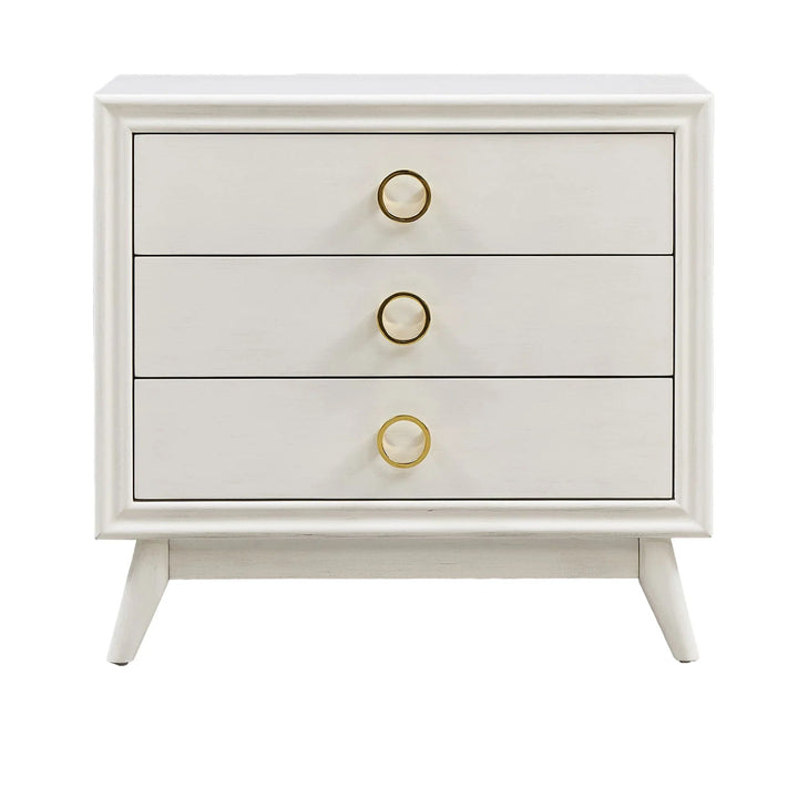 SwayLiving 3 Drawer Chest With Brass Rings NIGHTSTANDS