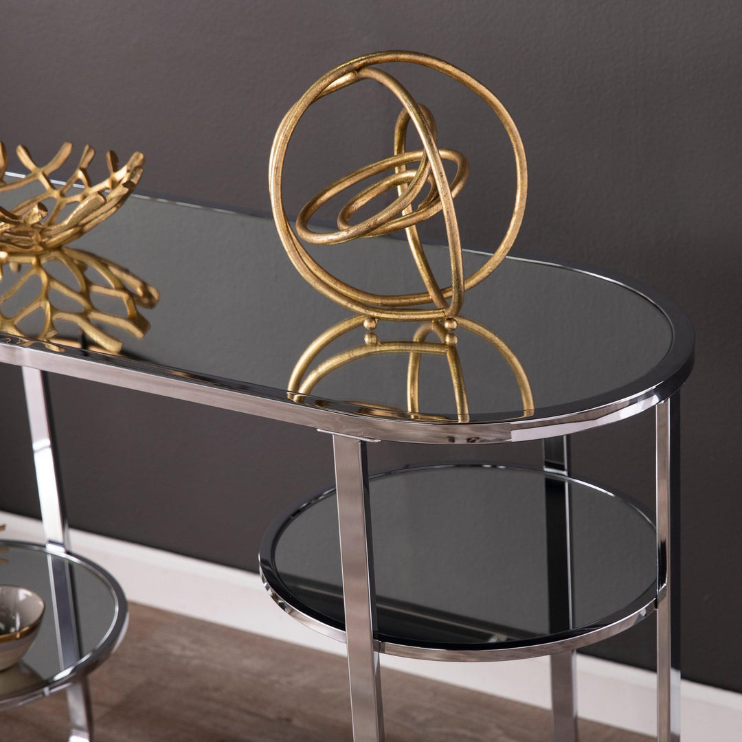SwayLiving Maxina Mirrored Console Table w/ Storage CONSOLE TABLES
