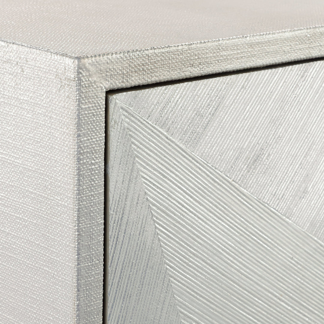 Vertex Four-Door Sideboard, Silver