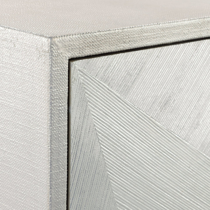 Vertex Four-Door Sideboard, Silver