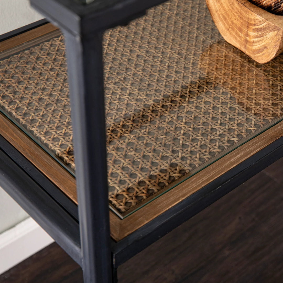 SwayLiving Bladeston Glass-Top Console Table CONSOLE TABLES