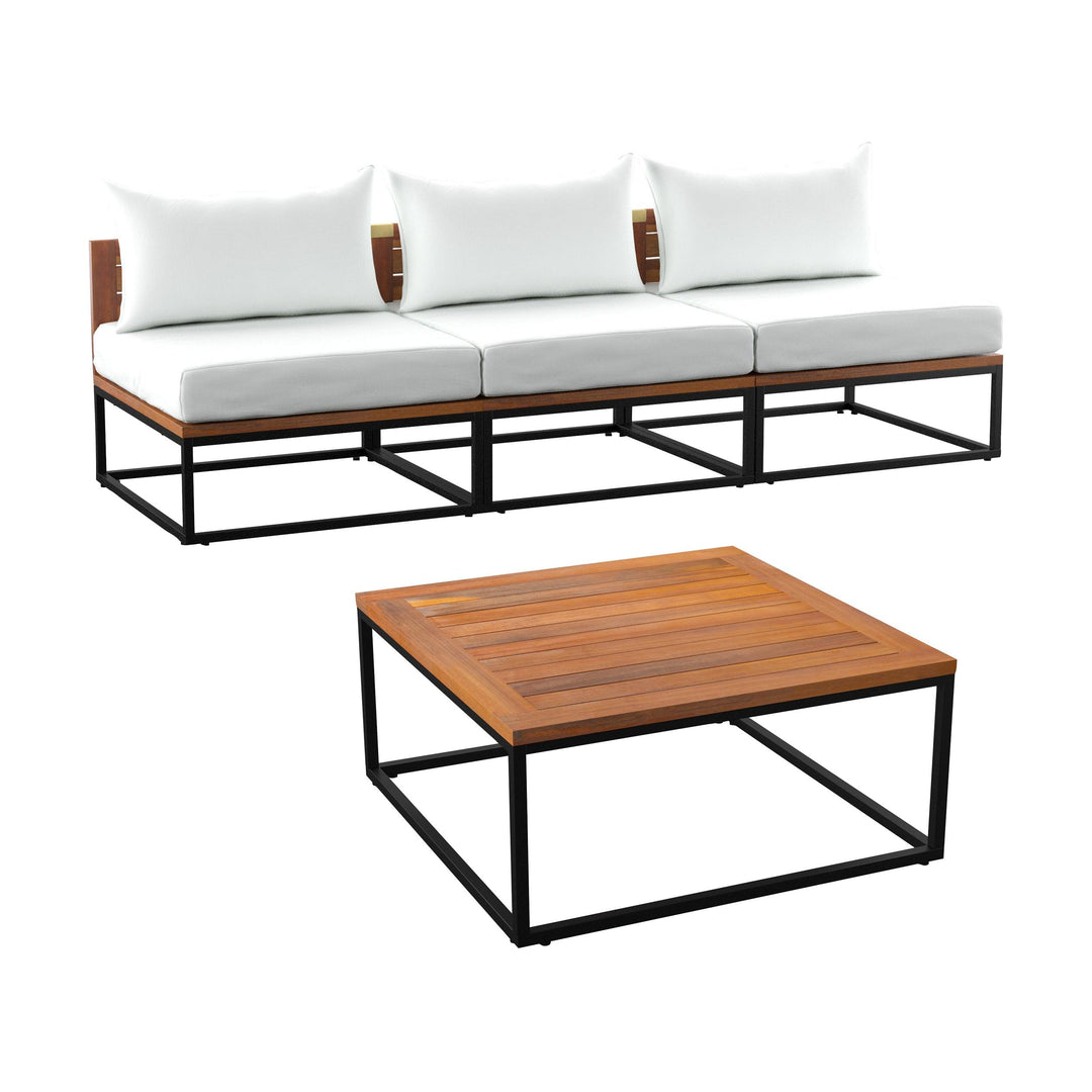 SwayLiving Taradale Outdoor Coffee Table and Modular Sofa Set – 2pc OUTDOOR SOFAS + SECTIONALS