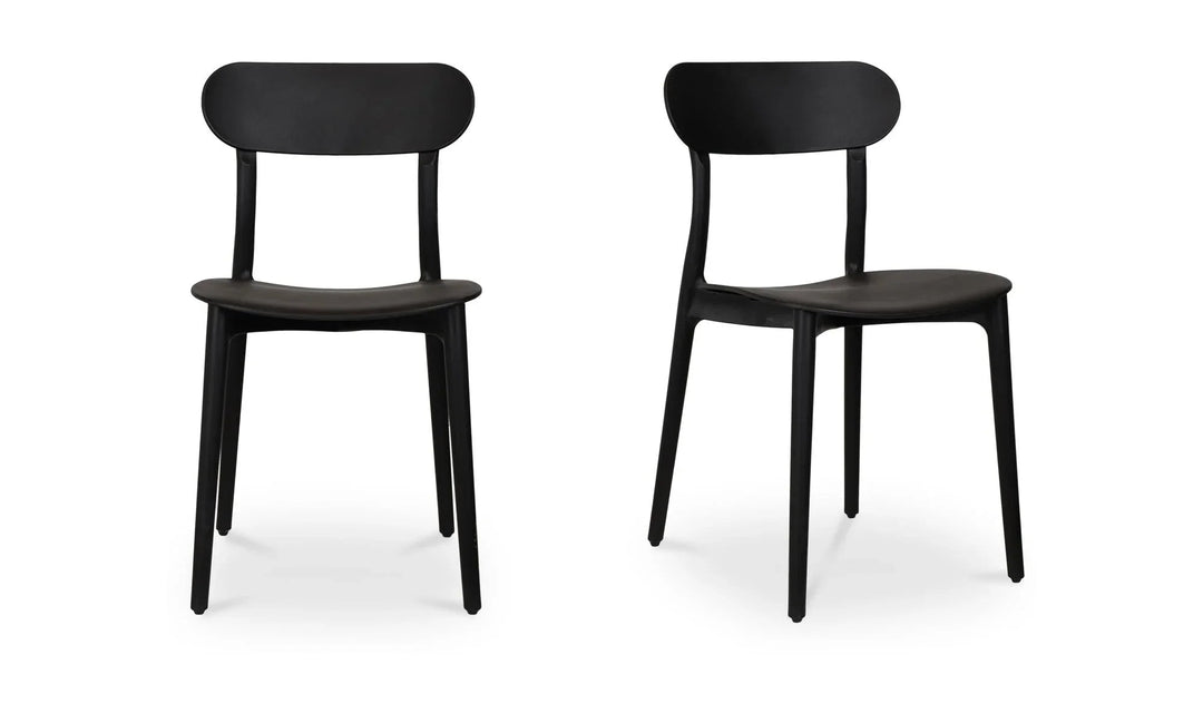 Kent Outdoor Dining Chair Black - Set Of Two - SwayLiving