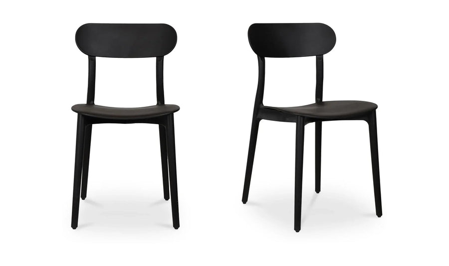 Kent Outdoor Dining Chair Black - Set Of Two - SwayLiving