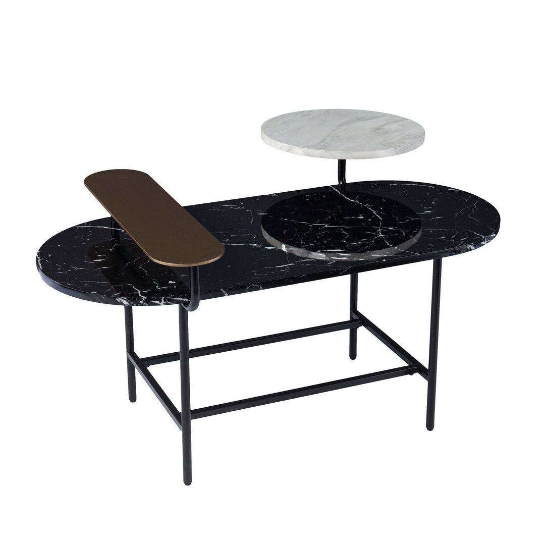 SwayLiving Arcklid Faux Marble Cocktail Table w/ Storage COFFEE TABLES