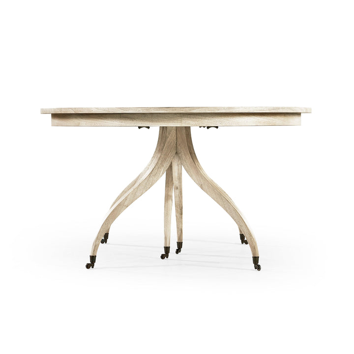 SwayLiving Timeless Solar Spider Leg Dining Table in Bleached Walnut DINING TABLES