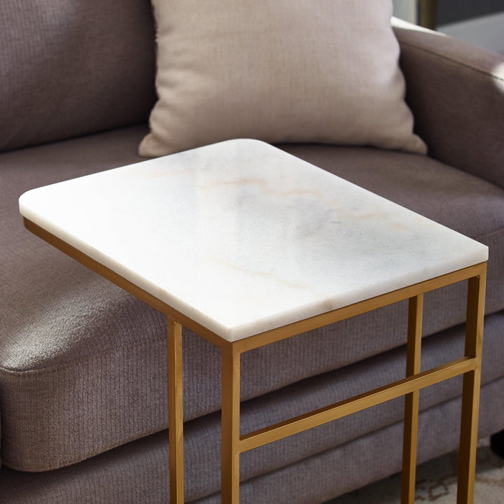SwayLiving Fallon Marble C-Table ACCENT TABLES