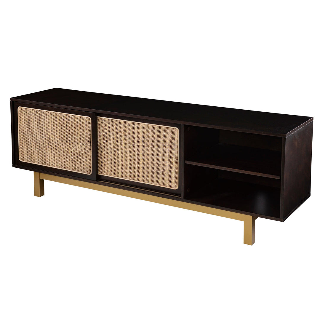SwayLiving Carondale Sliding Door Media Stand MEDIA + TV STANDS