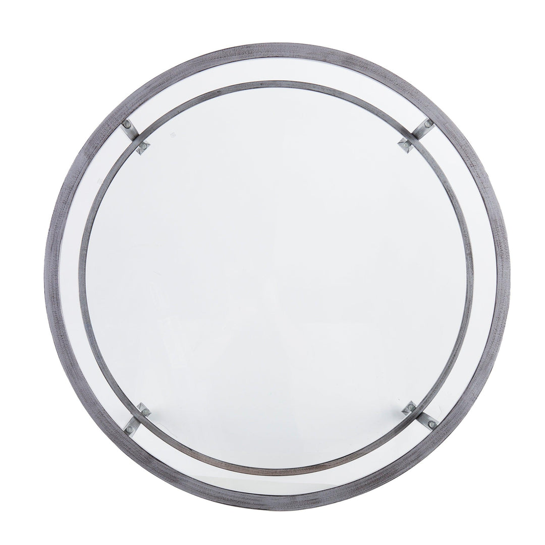 SwayLiving Jaymes Metal/Glass Round Cocktail Table - Silver COFFEE TABLES