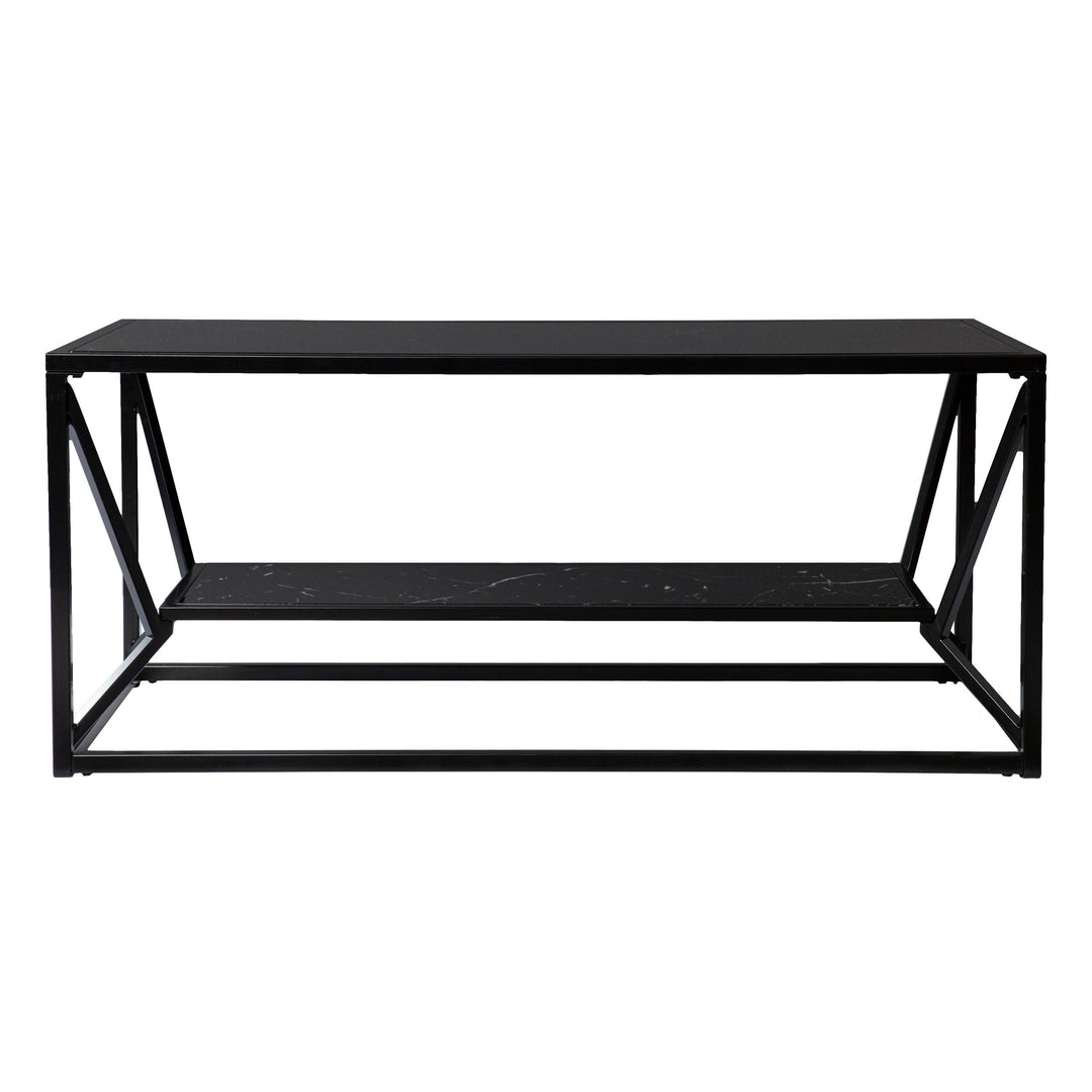 SwayLiving Argall Glass-Top Cocktail Table w/ Storage COFFEE TABLES