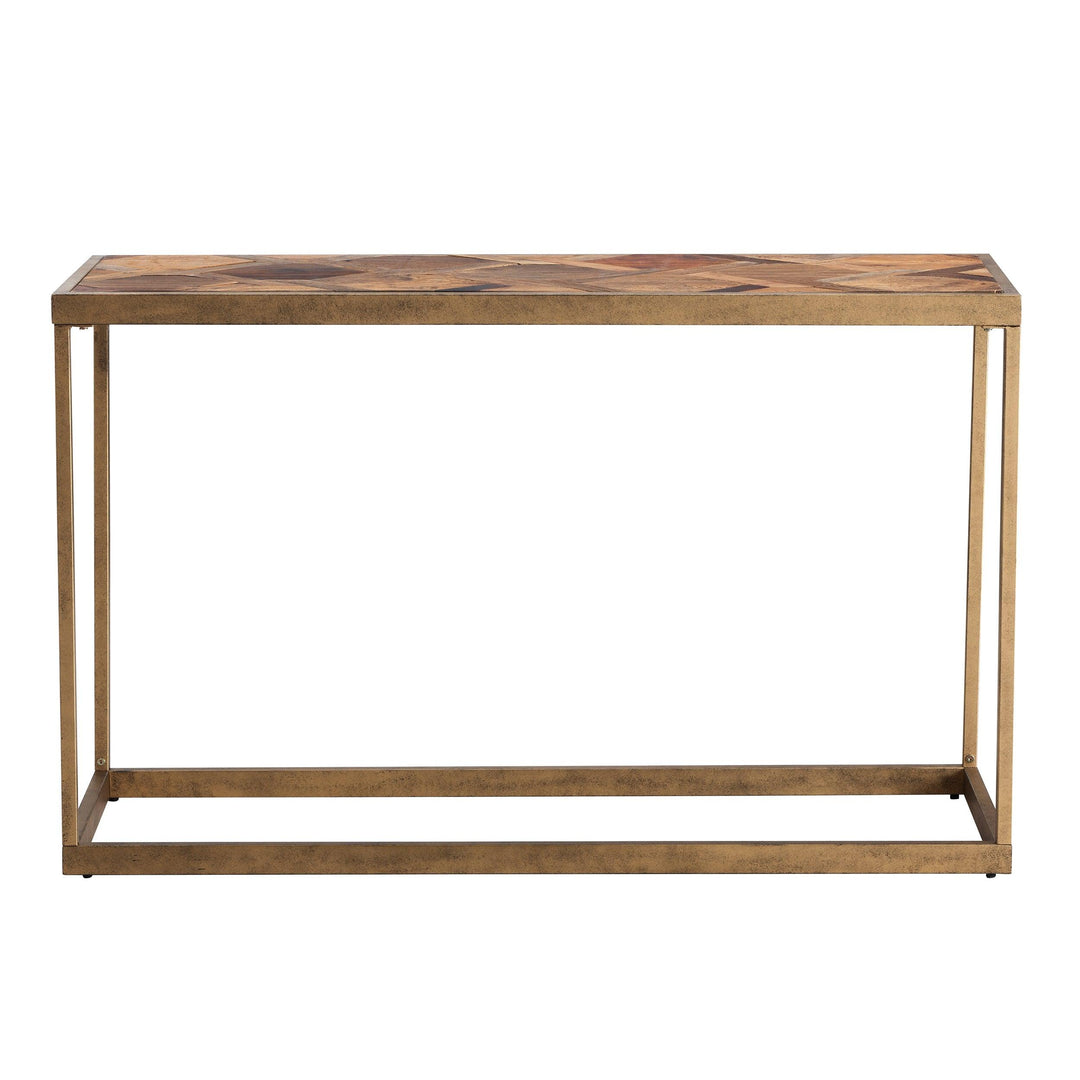 SwayLiving Dorville Reclaimed Wood Patchwork Console Table CONSOLE TABLES