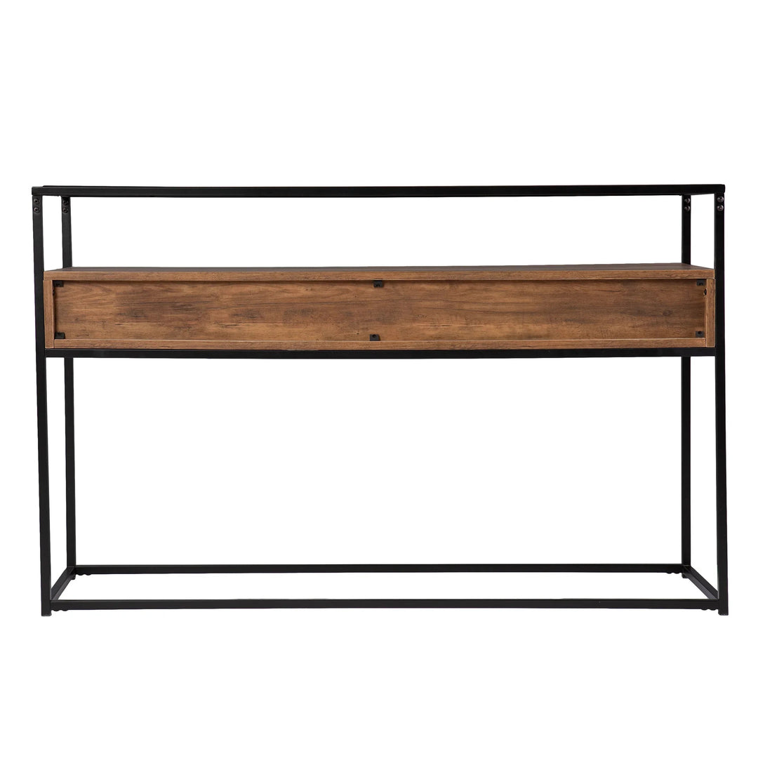 SwayLiving Olivern Glass-Top Console Table w/ Storage CONSOLE TABLES
