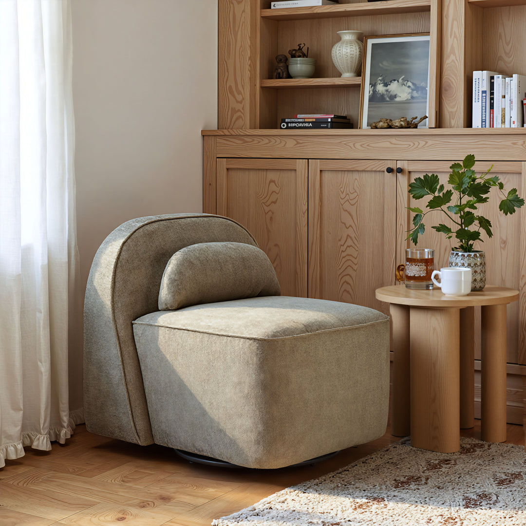 Kakao Swivel Chair Olive Brown