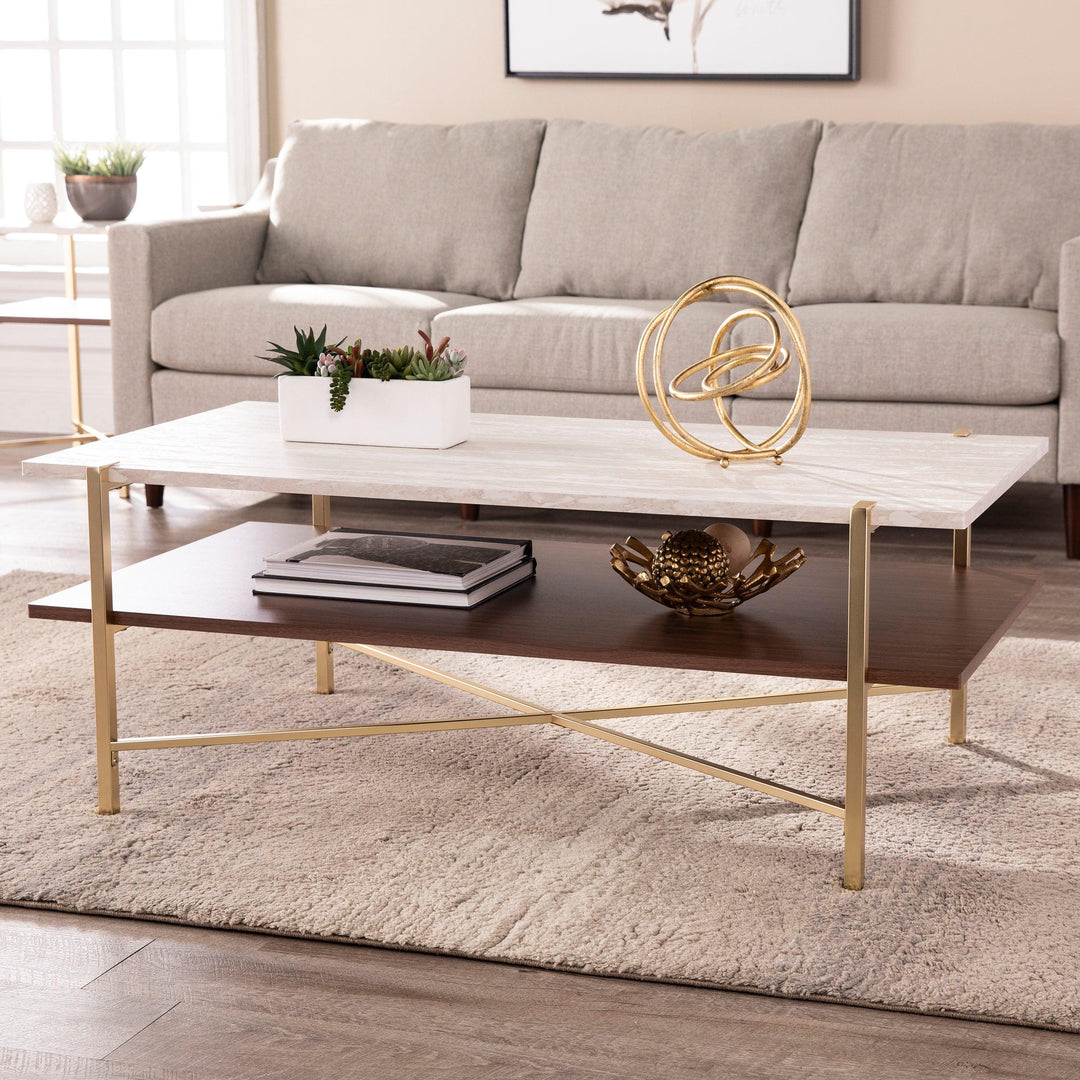 SwayLiving Ardmillan Rectangular Cocktail Table w/ Storage COFFEE TABLES