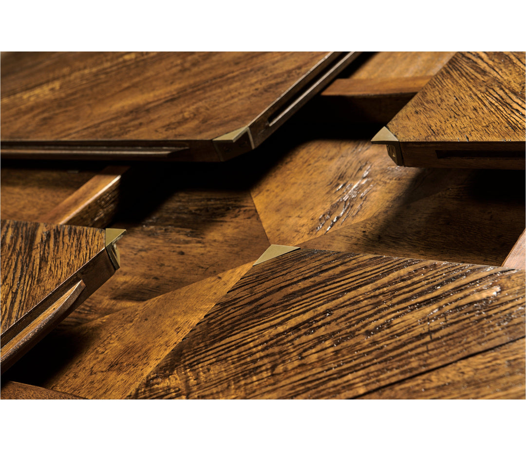 SwayLiving Casual Accents Country Walnut Round Extendable Dining Table 59" DINING TABLES