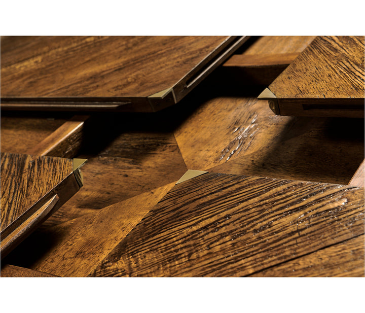 SwayLiving Casual Accents Country Walnut Round Extendable Dining Table 59" DINING TABLES