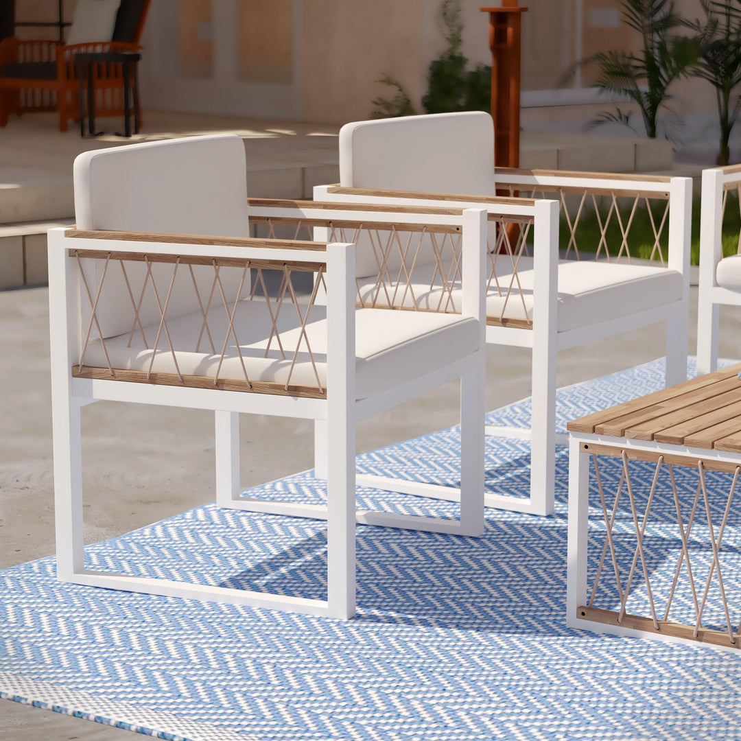 SwayLiving Wallmond Cushioned Outdoor Chairs – 2pc Set OUTDOOR CHAISE LOUNGES