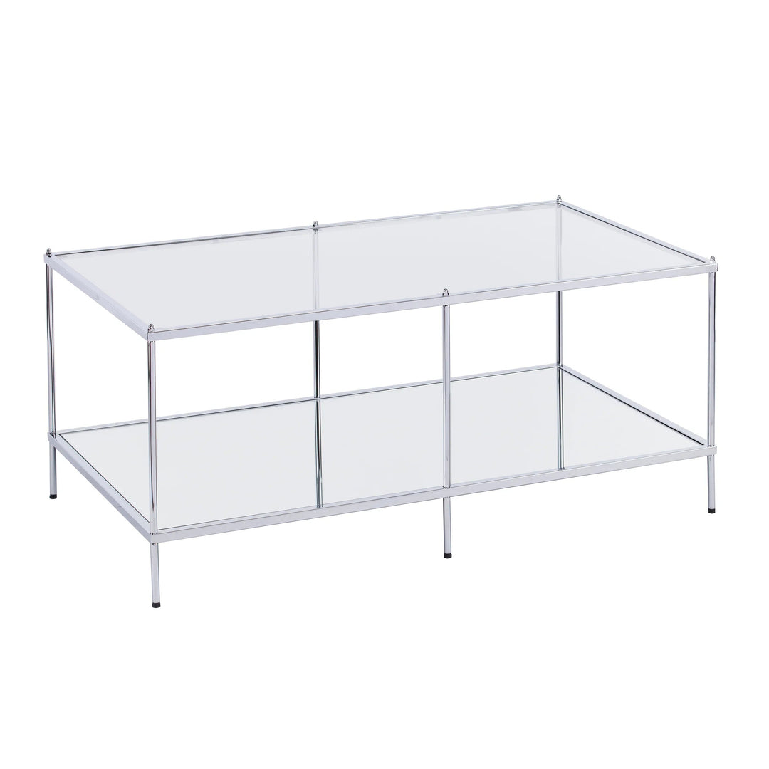 SwayLiving Knox Glam Mirrored Cocktail Table - Chrome COFFEE TABLES