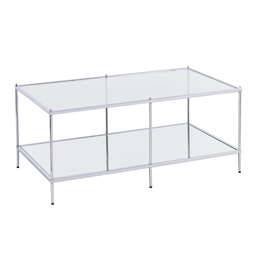 SwayLiving Knox Glam Mirrored Cocktail Table - Chrome COFFEE TABLES
