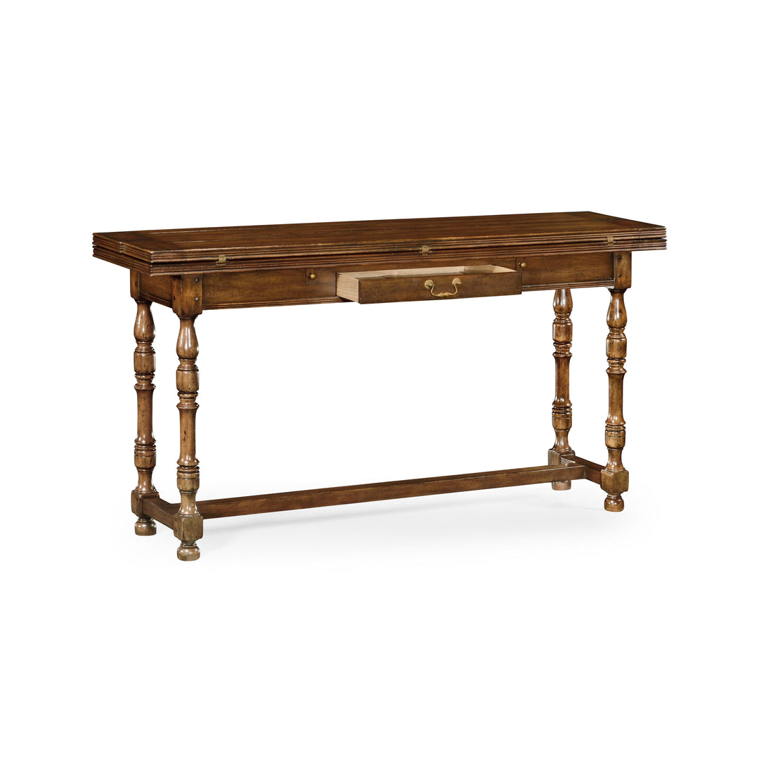 SwayLiving Casual Accents Small Walnut Hunt Table CONSOLE TABLES