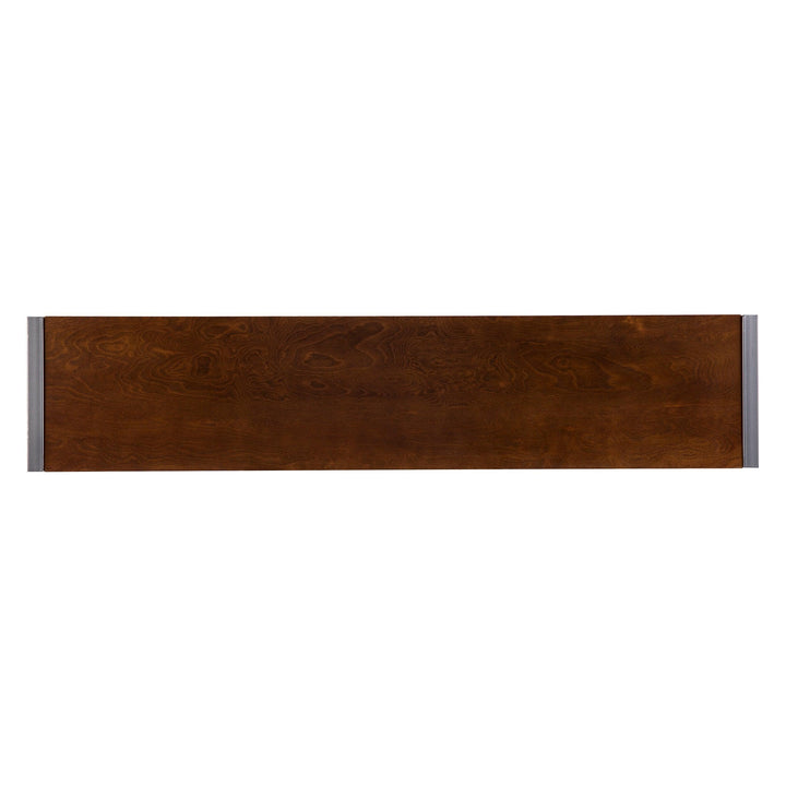 SwayLiving Holly & Martin Macen Console - Dark Tobacco w/ Gunmetal CONSOLE TABLES