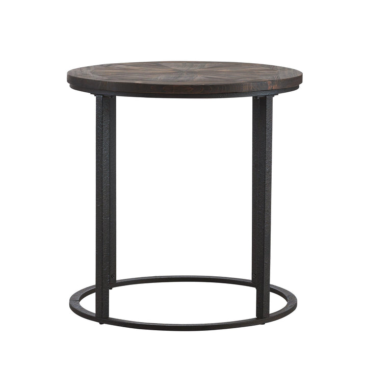 SwayLiving Landsmill Round Industrial End Table ACCENT TABLES