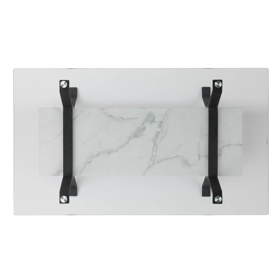 SwayLiving Darvette Glass-Top Coffee Table COFFEE TABLES