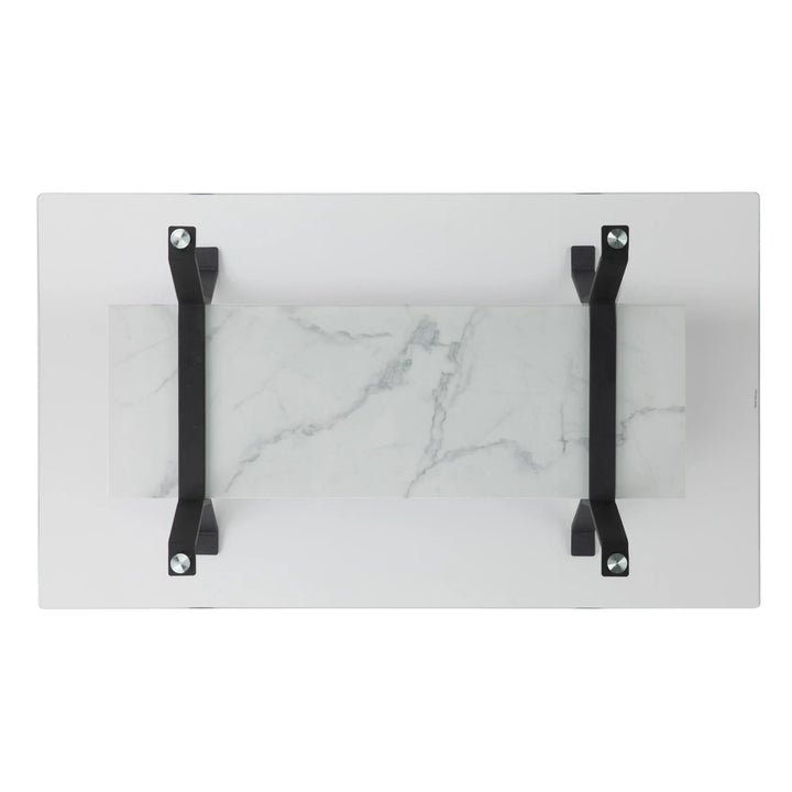 SwayLiving Darvette Glass-Top Coffee Table COFFEE TABLES