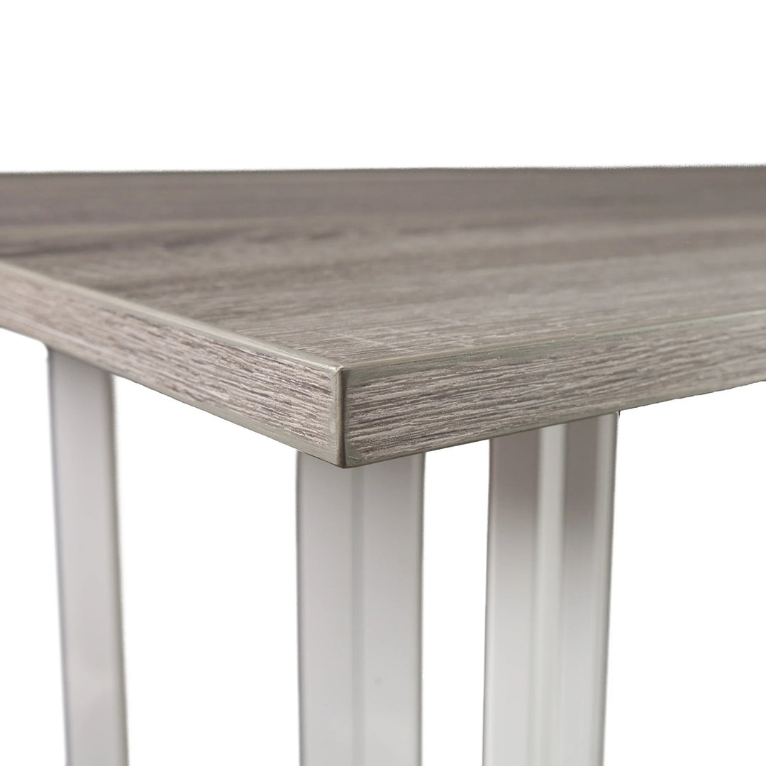 SwayLiving Holly & Martin Driness Drop Leaf Table - Gray w/ White DINING TABLES