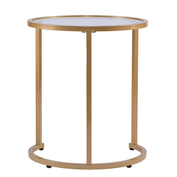 SwayLiving Evelyn Glam Nesting Side Table 2pc Set – Gold ACCENT TABLES