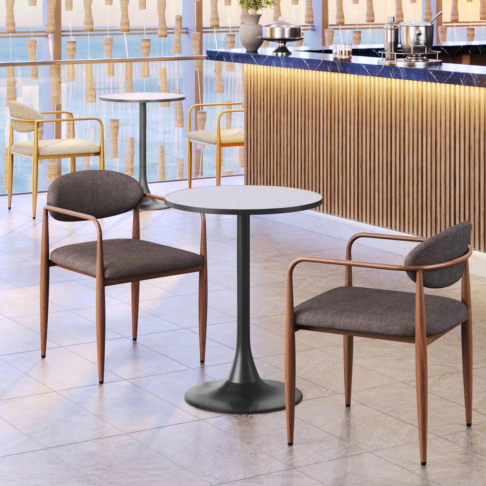 SwayLiving Bite Bistro Table Gray & Black DINING TABLES