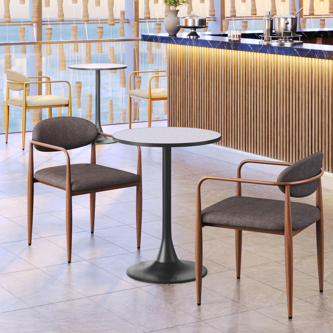 SwayLiving Bite Bistro Table Gray & Black DINING TABLES