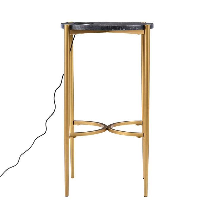 SwayLiving Clarvin Side Table w/ Wireless Charging Station ACCENT TABLES