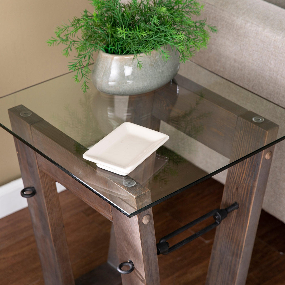 SwayLiving Garrinston Reclaimed Wood End Table ACCENT TABLES