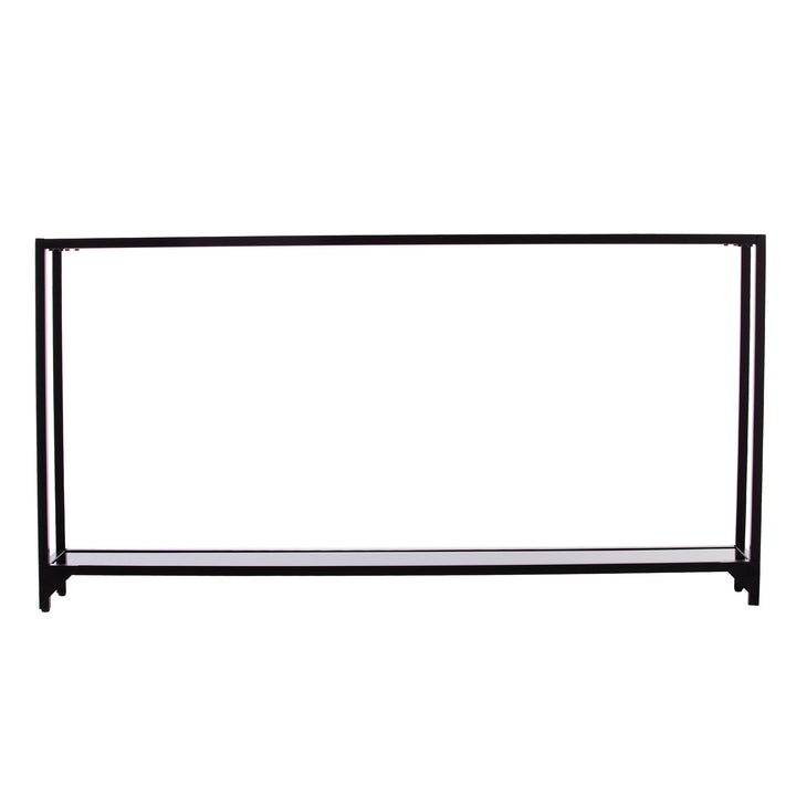 SwayLiving Bergen Glass Console Table - Black CONSOLE TABLES