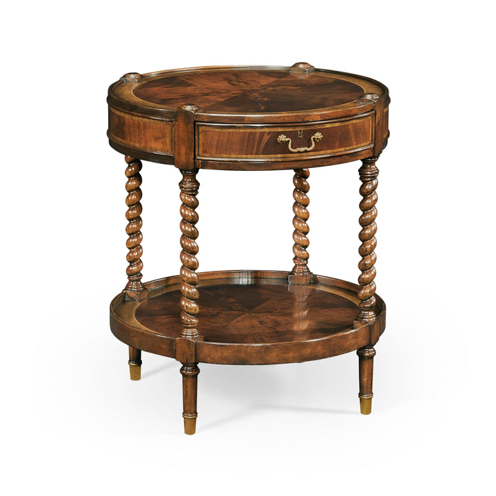 SwayLiving Regency Style Mahogany Round Side Table ACCENT TABLES