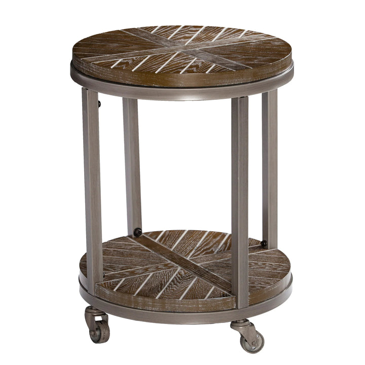 SwayLiving Konya Urban Industrial Round End Table ACCENT TABLES