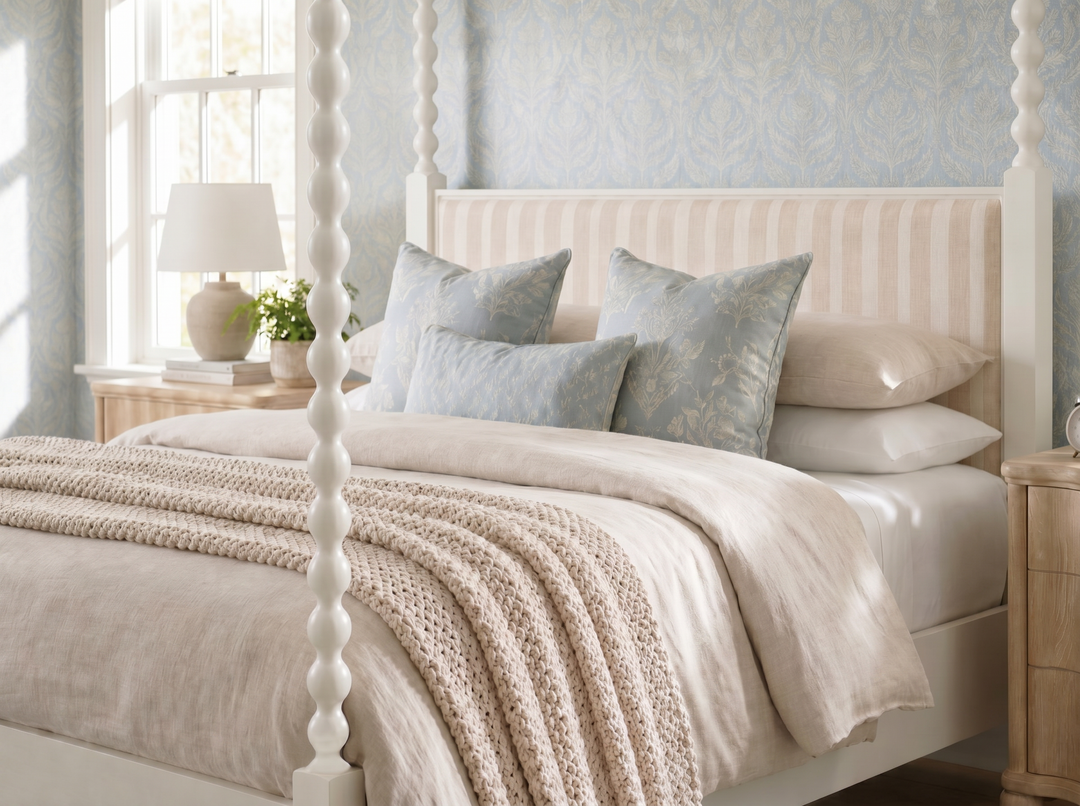 Haven KG Uph Canopy Poster Bed