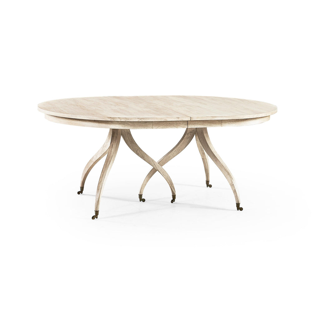 SwayLiving Timeless Solar Spider Leg Dining Table in Bleached Walnut DINING TABLES