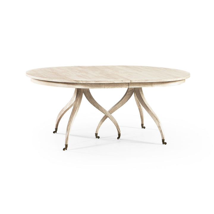 SwayLiving Timeless Solar Spider Leg Dining Table in Bleached Walnut DINING TABLES