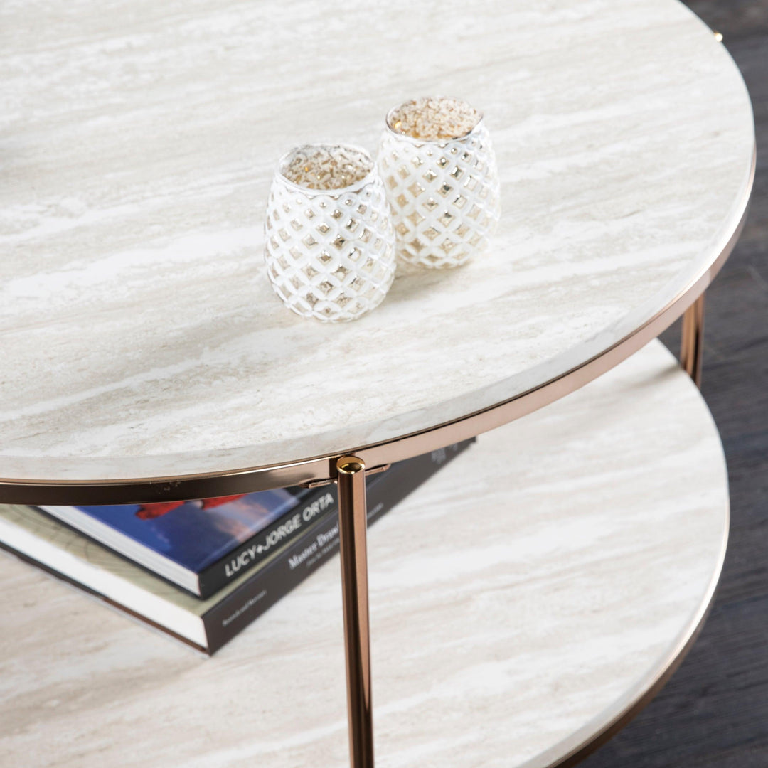 SwayLiving Silas Faux Stone Coffee Table COFFEE TABLES