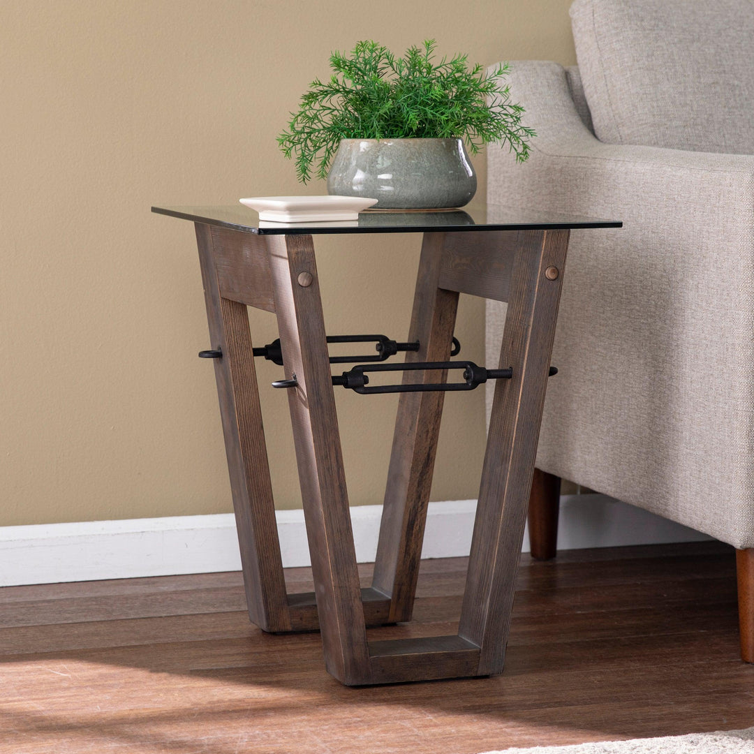 SwayLiving Garrinston Reclaimed Wood End Table ACCENT TABLES
