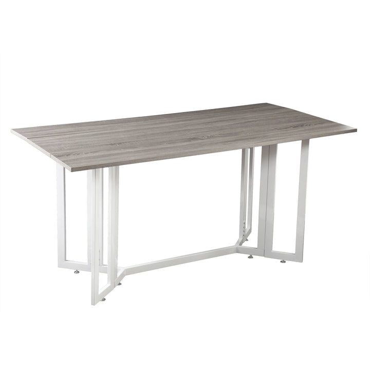 SwayLiving Holly & Martin Driness Drop Leaf Table - Gray w/ White DINING TABLES