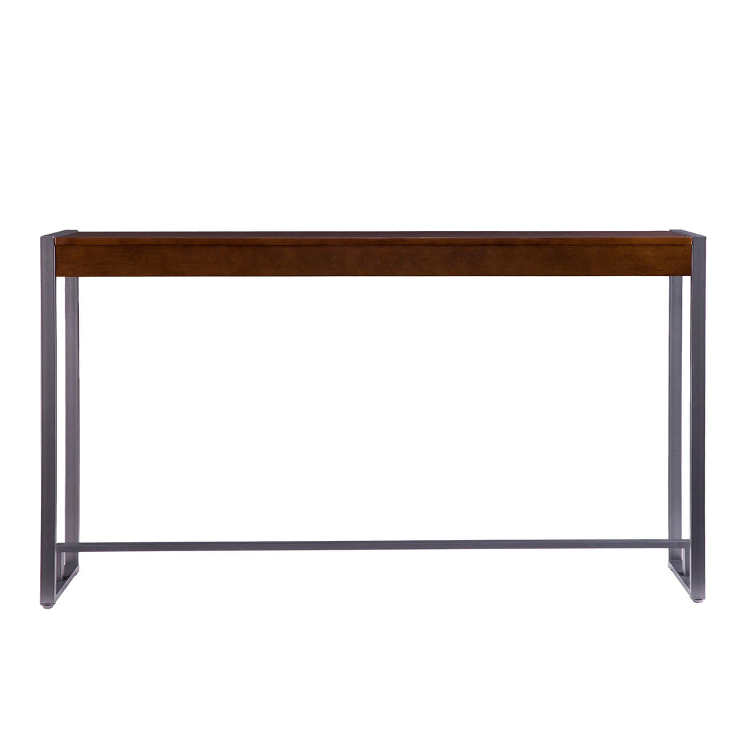 SwayLiving Holly & Martin Macen Console - Dark Tobacco w/ Gunmetal CONSOLE TABLES