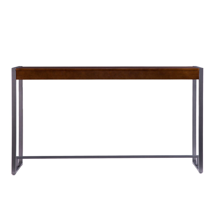 SwayLiving Holly & Martin Macen Console - Dark Tobacco w/ Gunmetal CONSOLE TABLES