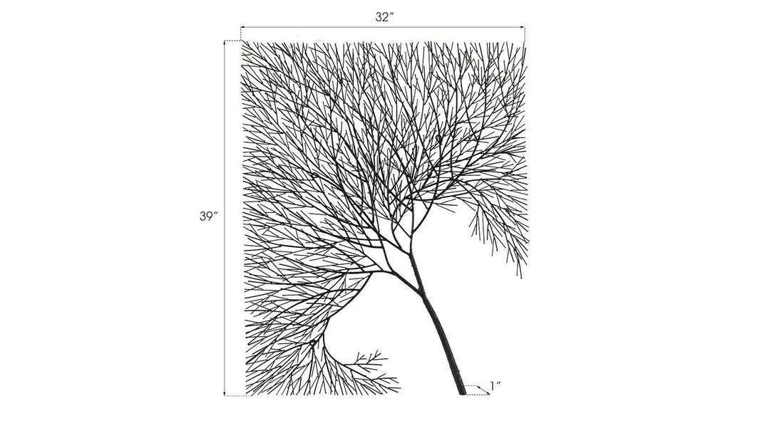 SwayLiving Wire Tree Wall Art, Rectangular, Metal, Black WALL ACCENTS